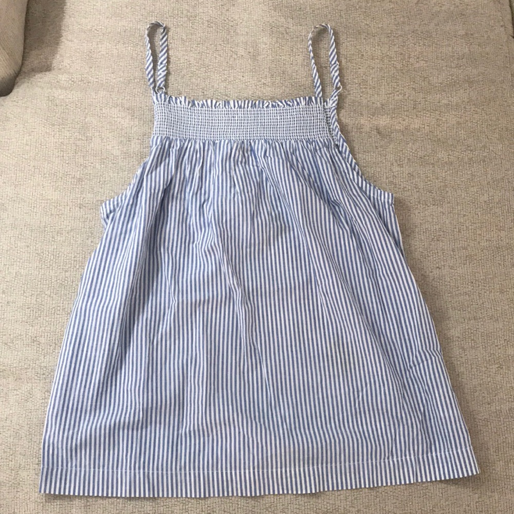 Blue and White Striped Shirt